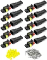 Produktbild: QWORK® 10 Stücke KFZ Stecker Wasserdicht, Steckverbinder 2 Polig, Kabel Steckverbinder Stecker, für KFZ LKW Motorrad
