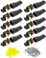 Produktbild: ® 10 Stücke KFZ Stecker Wasserdicht, Steckverbinder 2 Polig, Kabel Steckverbi...