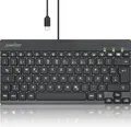 Produktbild: Perixx PERIBOARD-426C DE, kabelgebundene USB-C Mini Tastatur mit flachen Tasten