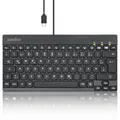 Produktbild: Perixx PERIBOARD-426C DE, kabelgebundene USB-C Mini Tastatur mit flachen Tasten