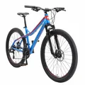 Produktbild: BIKESTAR Hardtail Aluminium Mountainbike 26 Zoll, 21 Gang Shimano Schaltung mit Scheibenbremse | 16 Zoll Rahmen MTB Erwachsenen- und Jugendfahrrad | Blau