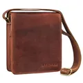 Produktbild: STILORD 'Akito' Umhängetasche Herren Leder Klein - Ideal für Alltag Reise oder Stadt-Bummel - Mit Tabletfach für 8,4 Zoll iPad - Ledertasche Herren Klein aus Echtleder, Farbe:porto - cognac
