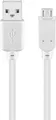Produktbild: Goobay 95143 USB 2.0 Hi-Speed Kabel, Weiß, 1.8 m - USB 2.0-Stecker (Typ A) > USB