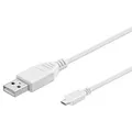Produktbild: Wentronic USB MICRO-B 180 WHITE 1.8m USB-Verbindungskab # 95143