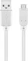 Produktbild: USB 2.0 Hi-Speed-Kabel, weiß 1,8m