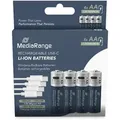 Produktbild: MediaRange wiederaufladbare USB-C Li-Ion Batterien, Mignon AA I 1.5V I 1.400mAh, 4er Pack