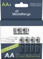 Produktbild: 8 Mediarange Akku AA mit USB-C Anschluss Li-Ion Mignon 1.5V 1.400mAh Ladekabel