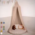 Produktbild: lilimaus Baldachin Kinderzimmer [in 12 Farben] - Betthimmel aus 100% Baumwolle Musselin Handmade für Mädchen & Jungen - Babybett Himmel als Babyzimmer Deko - Vorhang für Kinderbett, Kuschelecke