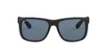 Produktbild: RayBan 0RB4165 Justin Classic Sonnenbrille LargeHerstellerGröße 55, Schwarz Gestell Schwarz Gläser Polarized Blau Klassisch 6222V