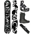 Produktbild: Airtracks Snowboard Snowboard Komplett Set Refractions Game Wide »Mod. 25/26 (4 St., 4er Pack), Snowboard + Bindung Master + Boots + Bag / 155 159 161 165 168 171 cm Boots 44 Star Black | 171 cm