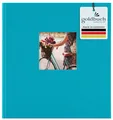 Produktbild: goldbuch 27 893 Bella Vista Fotoalbum mit Bildausschnitt Türkis, Erinnerungsalbum im Format 30 x 31 cm, Foto Album 60 weiße Seiten mit Pergamin-Trennblättern, Fotobuch mit Leineneinband, Cyan