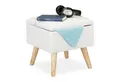 Produktbild: relaxdays Stauraumhocker Hocker mit Stauraum, weiß