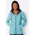 Produktbild: Langjacke FEEL GOOD, Damen, Gr. 36/38, bunt (mint, jeansblau), 60% Baumwolle, 40% Polyester, unifarben, Jacken Langjacke