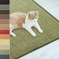 Produktbild: Floordirekt Sisal Fußmatte Teppich Vorleger Kratzteppich Katzenmöbel Kratzmatte Sisalmatte, widerstandsfähig & in vielen Farben und Größen erhältlich (67 x 140 cm, Grün)