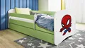 Produktbild: Raumhirsch Furniture Kinderbett 70x140, 80x160, 80x180 cm - Komplettset mit Schublade (Bett für Mädchen, Einzelbett für Kinder von 2-12 Jahren, Rausfallschutz und Lattenrost), verschiedene Farben & Designs