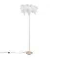 Produktbild: Qazqa Stehlampe Peahen, ohne Leuchtmittel, Warmweiß, QAZQA Stehlampe, e14, Beige, Stahl, Art Deco