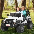 Produktbild: COSTWAY 12V 2 Sitzer Kinderauto 3 Gang 2,5-4 km/h, für Kinder ab 3 Jahren (Weiß)