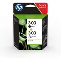 Produktbild: HP 303 Original Combo Pack - 2er-Pack BKCMY - 3YM92AE 165 Seiten