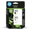 Produktbild: HP 303 (3YM92AE) Original Druckerpatronen Multipack (Schwarz + Tricolor) für HP ENVY 6200, 7100, 7134,7220e,7221e,7224e,7800,7900e HP Tango Printer.Schwarz - 1X 200 Seiten|Dreifarbig - 1 x 165 Seiten