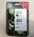Produktbild: original HP 2-Pack ( 3YM92AE ) 303 Black / Tri-Colour ( 10/2025 ) OVP Rechnung