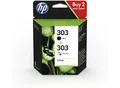 Produktbild: HP 303 2er-Pack Schwarz/Cyan/Magenta/Gelb Original Tintenpatronen