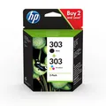Produktbild: HP Original 303 Druckerpatronen 2er Pack 1x schwarz + 1x farbig (3YM92AE)