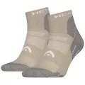 Produktbild: Head Kurzsocken HEAD HIKING ALL CLIMATES QUARTER 2P (2-Paar, 2 Paar) mit Logostickerei braun 35-38