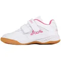Produktbild: Kappa Indoor Kickoff Kinder Hallenschuhe Weiss/pink 260509K, Schuhgröße:28 EU