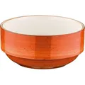 Produktbild: 6x Bonna Aura Terracotta Banquet Stapelschale rund 12cm 35cl 5,3cm tief Orange Creme Porzellan ATCBNC12JO Bowl Tapas Snack Geschirr