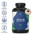 Produktbild: Cholin Kapseln - 270 Stück (3 Monate) - Cholinbitartrat - Vegan - TRUE NATURE®
