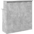 Produktbild: vidaXL Empfangstheke 859027, beton, gerade, Holz, (B/H/T) 100 x 103,5 x 50 cm, mit Regalfach