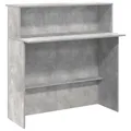 Produktbild: vidaXL Empfangstheke Betongrau 100x50x103,5 cm Holzwerkstoff, Empfangstresen, Salon Empfangstheke, Kassentheke, Empfangstisch, Büro Empfangstheke