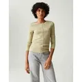 Produktbild: OPUS Langarmshirt SADALIE Slim aus BCI Cotton Mix schmale Passform, weicher Griff, elastischer Stoff grün 42