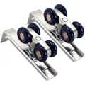 Produktbild: Schiebetürrollen, Aluminium, für Holztüren, Glasschiebetüren, 2 Stück, Blau