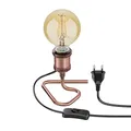 Produktbild: ledscom.de Tischlampe RETRA, Schalter, bronze + LED Lampe 818lm warmweiß