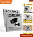 Produktbild: Sicherheitswarnschild Set: 2 Aluminium Schilder 15x15cm für Ihre Privatsphäre
