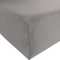 Produktbild: REDBEST Spannbettlaken Denver Elasthan-Jersey-Stretch grau Größe 140x200 cm - 160x200 cm - besonders weich und anschmiegsam, bügelfrei, mit Rundumgummi