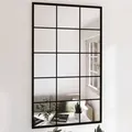 Produktbild: vidaXL Wandspiegel 3 Stk. Schwarz 100x60 cm Metall