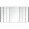 Produktbild: vidaXL Wandspiegel 3 Stk. Schwarz 100x60 cm Metall