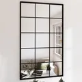 Produktbild: Wandspiegel 3 Stk. Schwarz 100x60 cm Metall