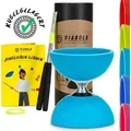 Produktbild: Diabolo Freizeitsport Diabolo Set Pro (türkis) mit kugelgelagerter Achse - inkl. Alu-Handstäben, Ersatzschnur, Anleitung und Geschenkverpackung