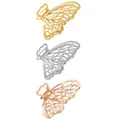 Produktbild: Nifocc Metall Haarklammern Schmetterling Haarspangen Große Krallen Clips Vintage Haar Accessoires für Frauen Damen Mädchen - 3 Stk Goldenes Roségold Silber