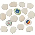 Produktbild: Relaxdays Malsteine Stein Hellgrau Glatt 8 cm bis 11 cm 2 kg