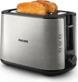Produktbild: Philips Viva Collection Toaster, 2 Toastschlitze, Brötchenaufsatz, 8 Stufen, Auftaufunktion, Metall (HD2650/90)