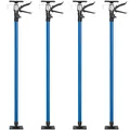 Produktbild: tectake® Baustützen Teleskop Stange 115-290 cm, Baustütze mit Auflageplatten mit Kugelgelenk, Montagestütze je 30 kg Tragkraft, Spannstange, Montagehilfe für Deckenverkleidung - blau, 4er Set