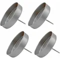 Produktbild: Stumpenkerzen Pick 4er Set - silber - Kerzen Stecker für Advents und Weihnachts Gesteck - Kerzenpick für Kugelkerzen