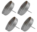 Produktbild: Kerzenpick für Stumpenkerzen 4er Set - Silber - Kerzenhalter für Kugelkerzen - Kerzen Stecker für Advents und Weihnachts Gesteck
