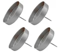 Produktbild: Stumpenkerzen Pick 4er Set - silber - Advent Gesteck Kugel Kerzen Halter Stecker