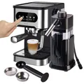 Produktbild: Cucina di Modena Kaffeemaschinen: Espresso-Siebträgermaschine mit Milchaufschäumer und Milchtank (Siebträger Kaffeemaschine, Espresso-Kaffeemaschinen, Maschine)