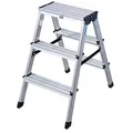 Produktbild: KRAUSE Klapptritt MONTO Dopplo silber 2x 3 Stufen, H: 72,0 cm